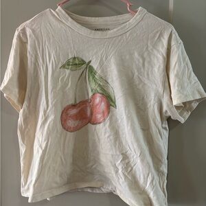 American Apparel Cream Cherry Tee